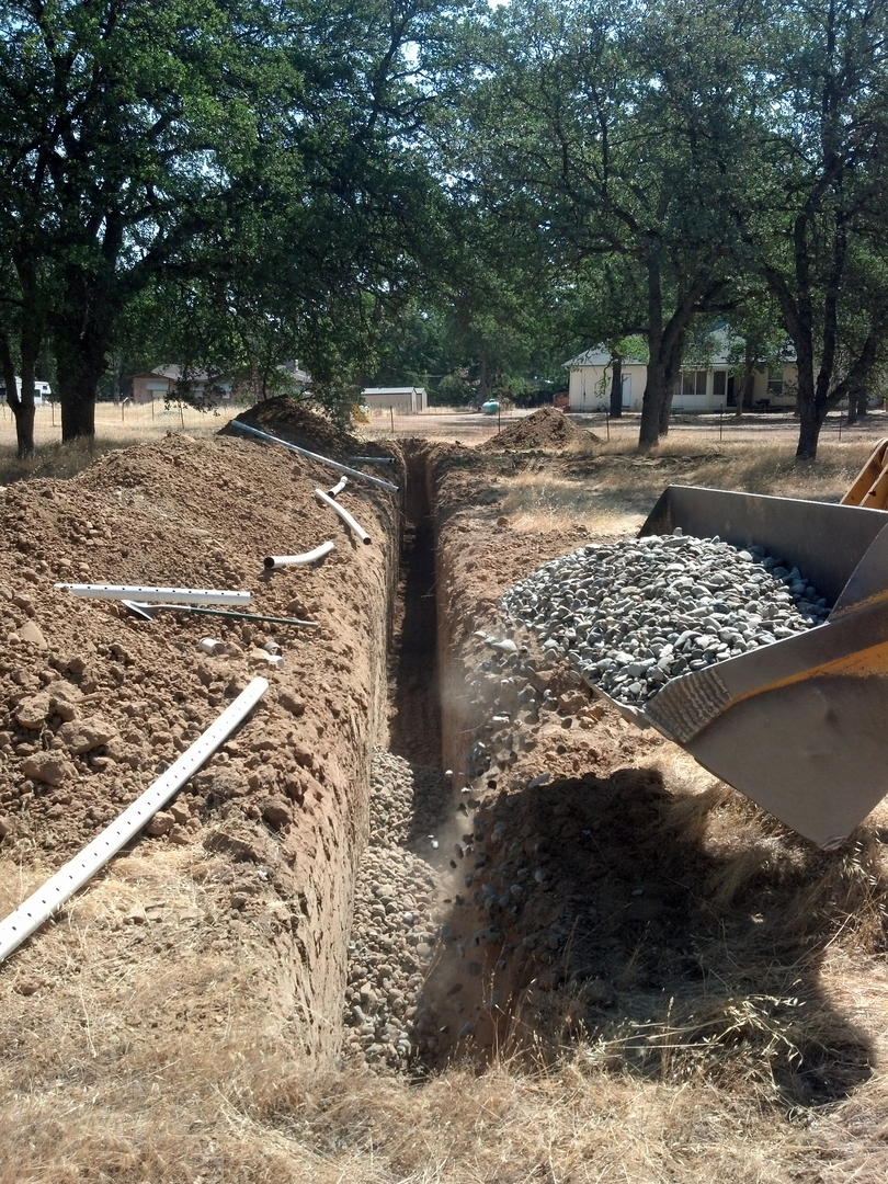Excavation and septic work on site